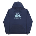 PATAGONIA Mens Blue Hoodie XL Live Simply Cotton Blend Pullover Casual