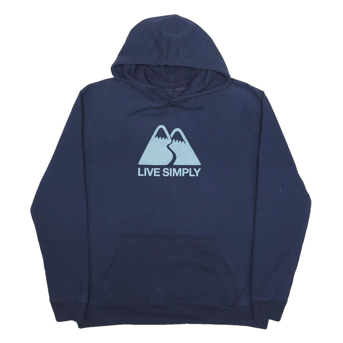 PATAGONIA Mens Blue Hoodie XL Live Simply Cotton Blend Pullover Casual