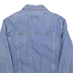 TOP TEX Mens Blue Denim Button Jacket L Cotton Classic Casual Vintage