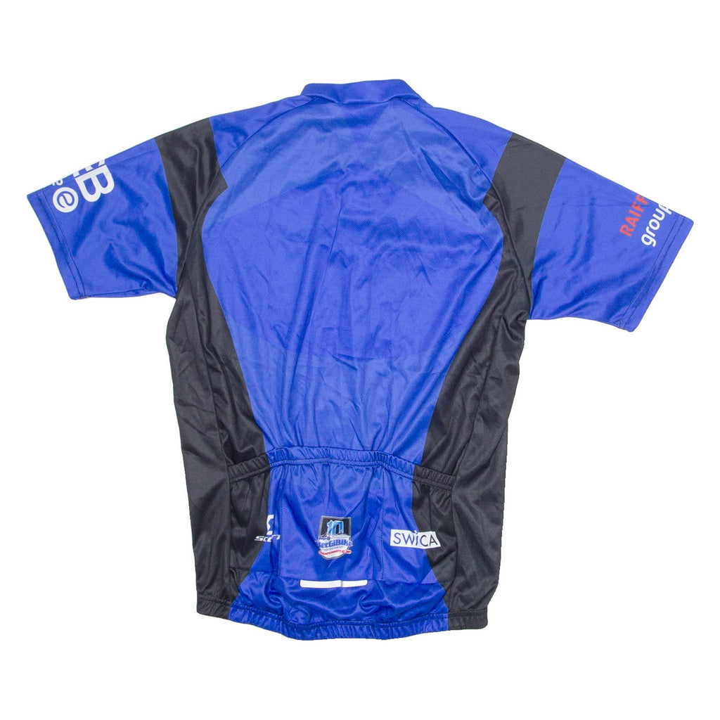 SCOTT Cycling Mens Jersey Blue 1/4 Zip M