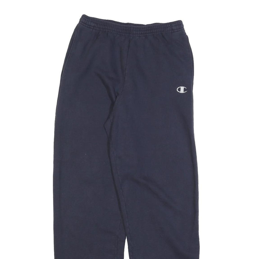 CHAMPION Mens Joggers Navy Blue S W26 L30 Cotton Blend Slim Tapered Logo