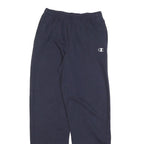 CHAMPION Mens Joggers Navy Blue S W26 L30 Cotton Blend Slim Tapered Logo