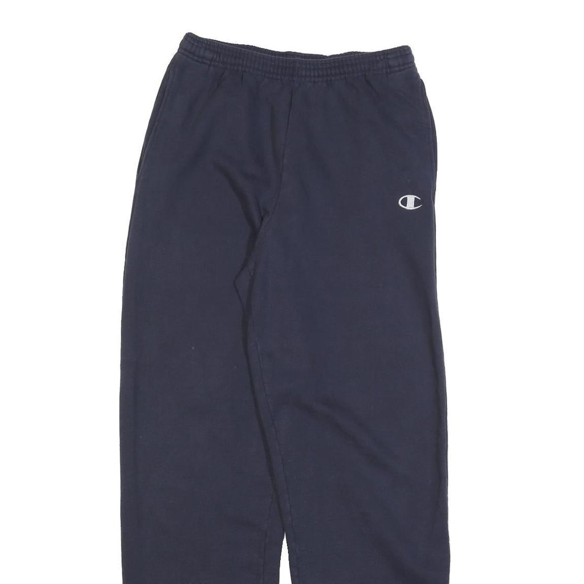 CHAMPION Mens Joggers Navy Blue S W26 L30 Cotton Blend Slim Tapered Logo