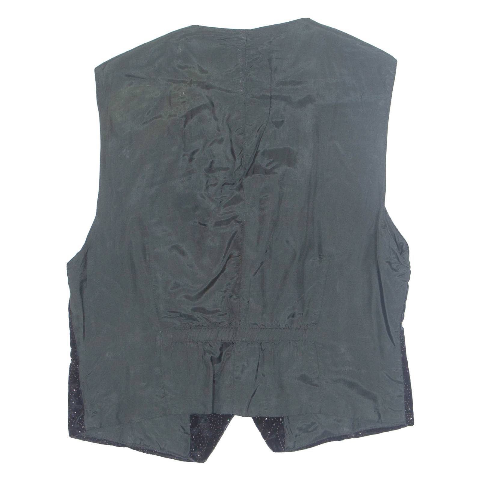 Womens Waistcoat Black V-Neck Sleeveless M