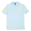 POLO RALPH LAUREN Womens Blue & Yellow Pony Logo Short Sleeve Polo Shirt UK 10