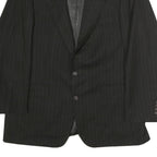 BURBERRY Mens Black Pinstripe Classic Cotton Blazer Jacket XL Formal Office