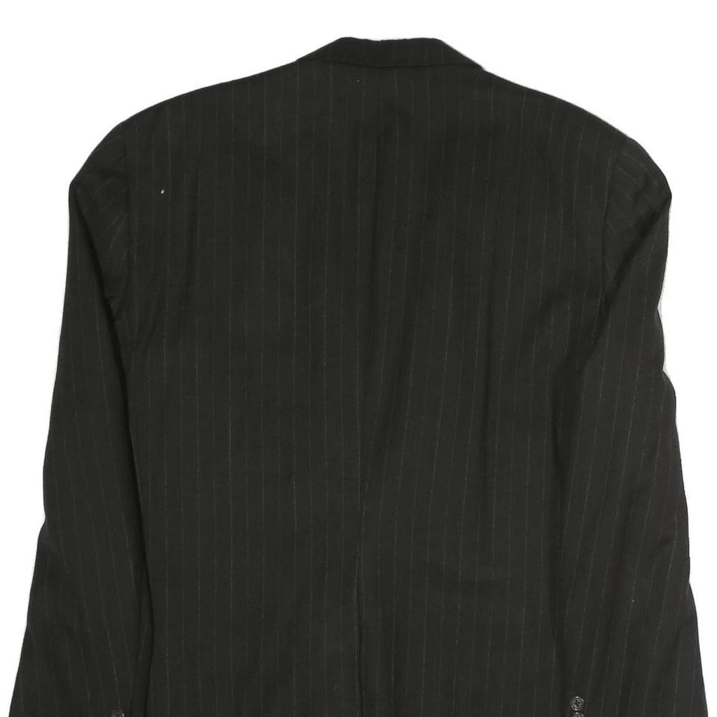 BURBERRY Mens Black Pinstripe Classic Cotton Blazer Jacket XL Formal Office