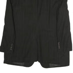BURBERRY Mens Black Pinstripe Classic Cotton Blazer Jacket XL Formal Office
