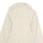 SANDRO Womens Cream Button Jacket S Polyester Blend Plain Elegant Lightweight