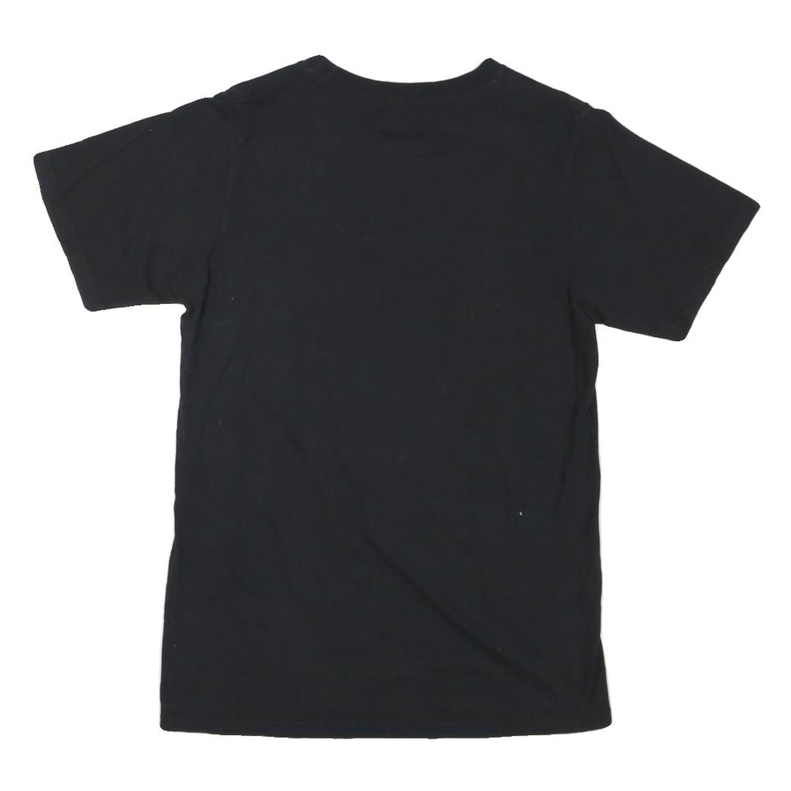 ADIDAS Mens Black Yellow Graphic T-Shirt S Short Sleeve Crew Neck Cotton Blend