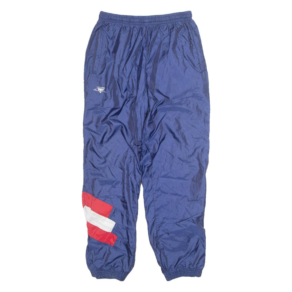 CALANNI Mens Track Pants Blue Tapered M W28 L29