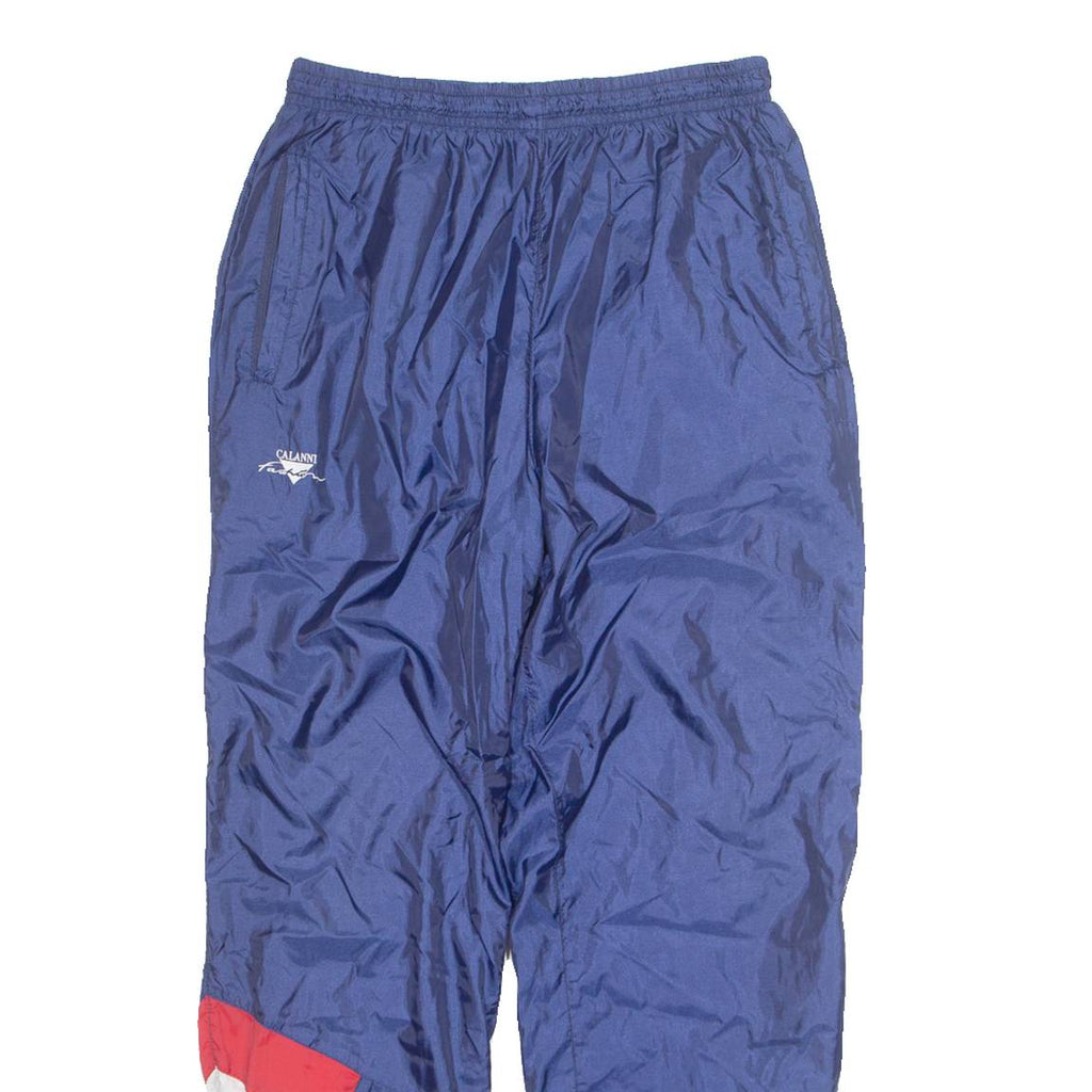 CALANNI Mens Track Pants Blue Tapered M W28 L29