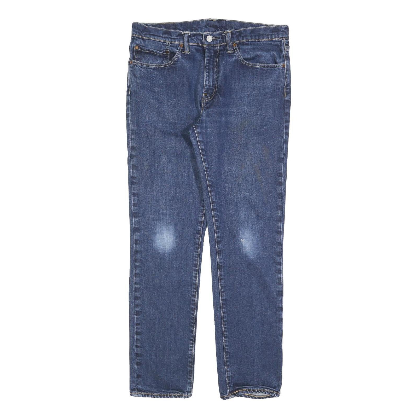 LEVI'S 511 Slim Mens Jeans Blue Slim Straight Denim Medium W34 L32 Zip Cotton