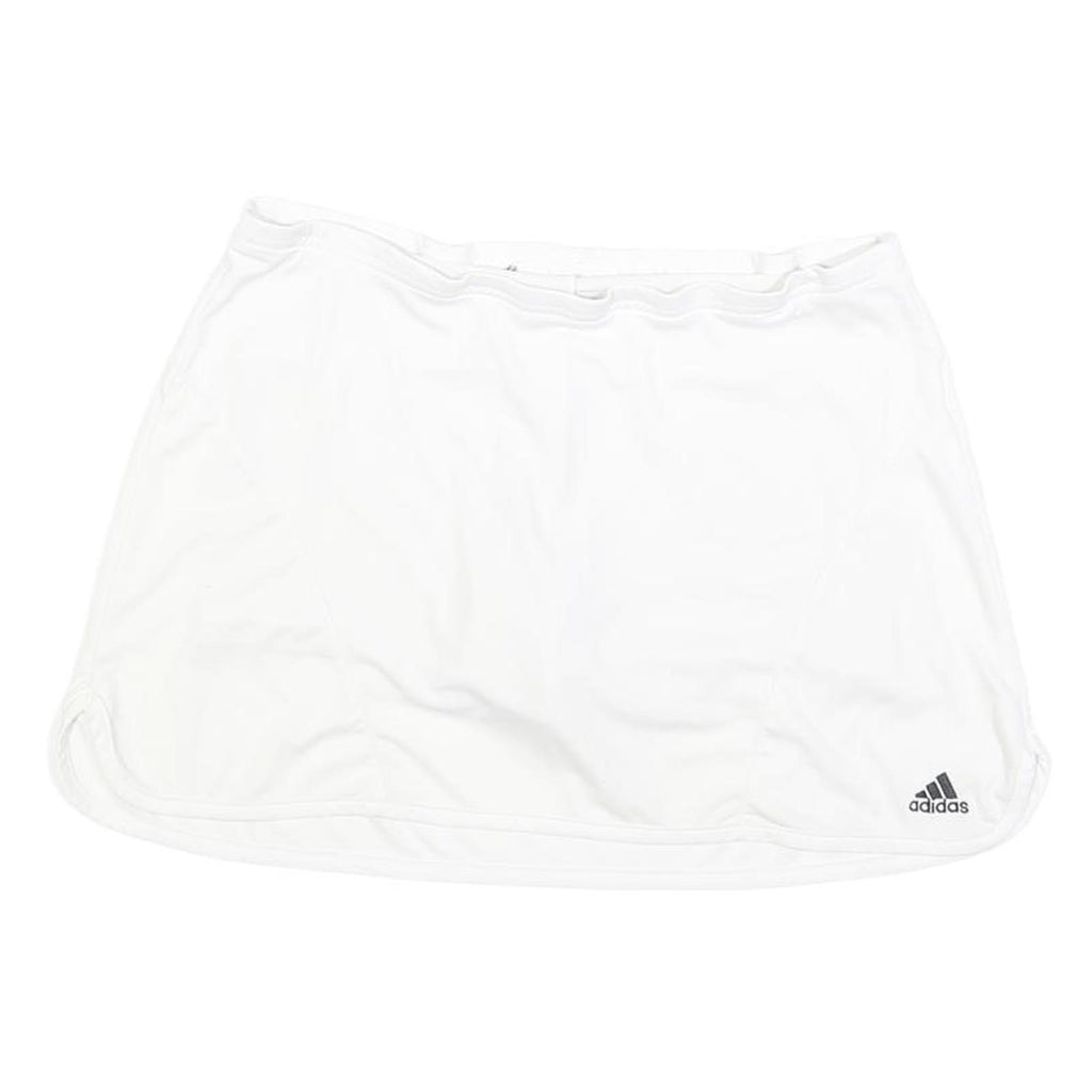 ADIDAS Womens White Sports Skort Short Polyester Blend M Athletic Tennis