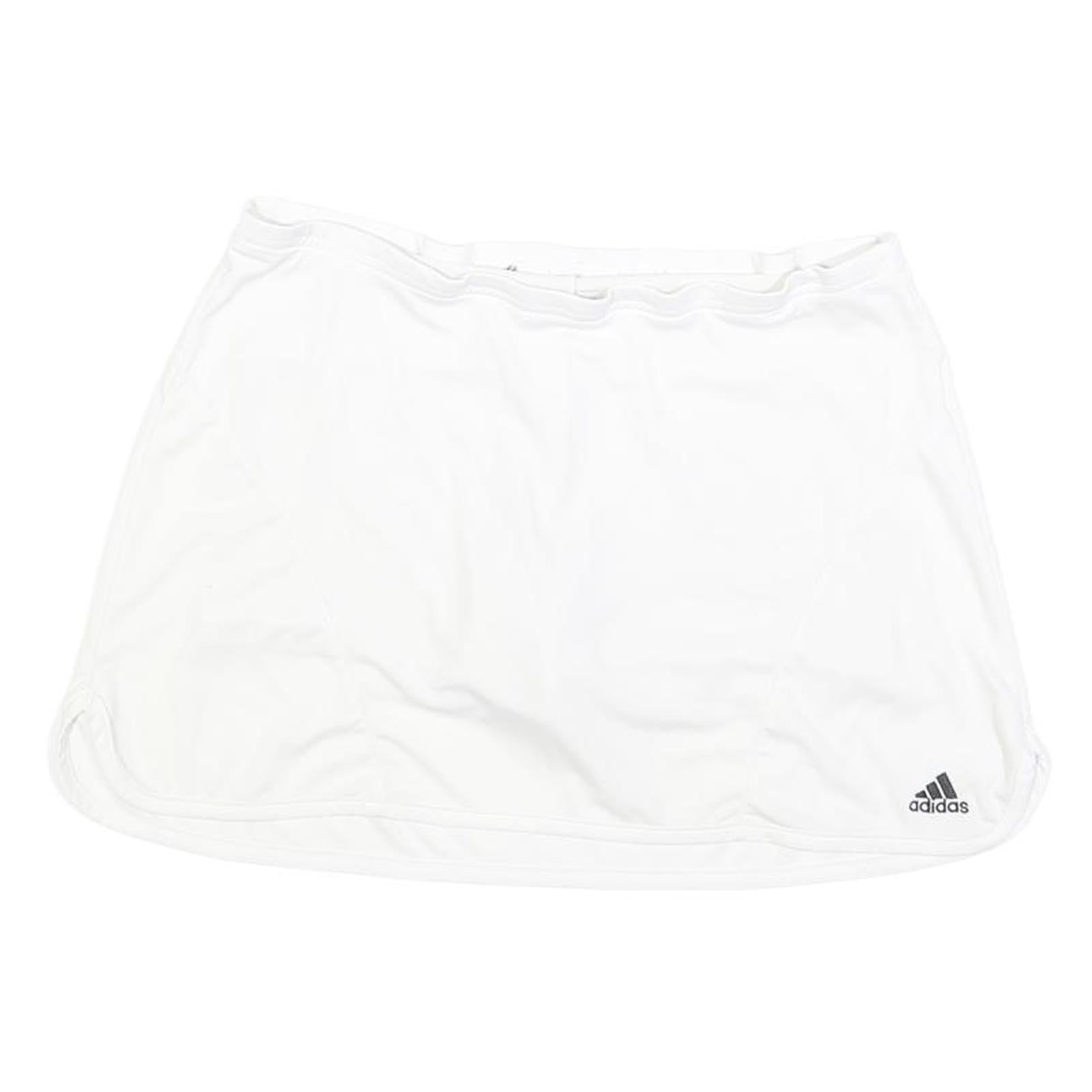ADIDAS Womens White Sports Skort Short Polyester Blend M Athletic Tennis
