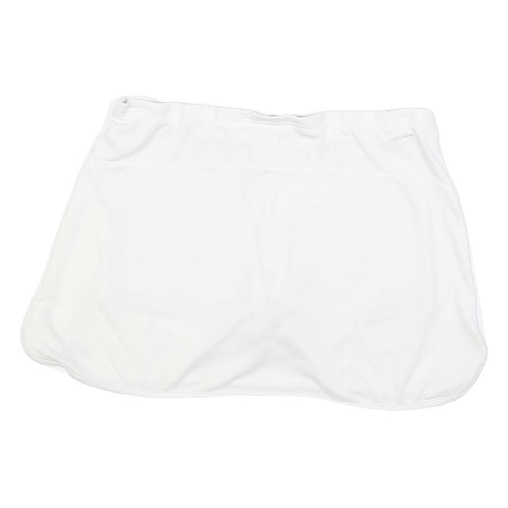 ADIDAS Womens White Sports Skort Short Polyester Blend M Athletic Tennis