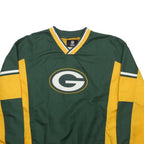 NFL Mens Green & Yellow Green Bay Packers V-Neck XL Sweatshirt Polyester