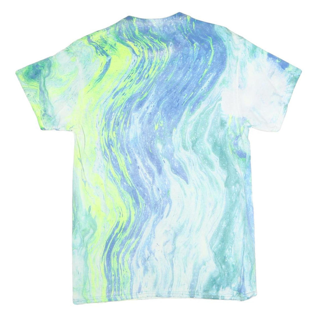 RICK & MORTY Mens Blue & Green Graphic T-Shirt M Short Sleeve Crew Neck Cartoon