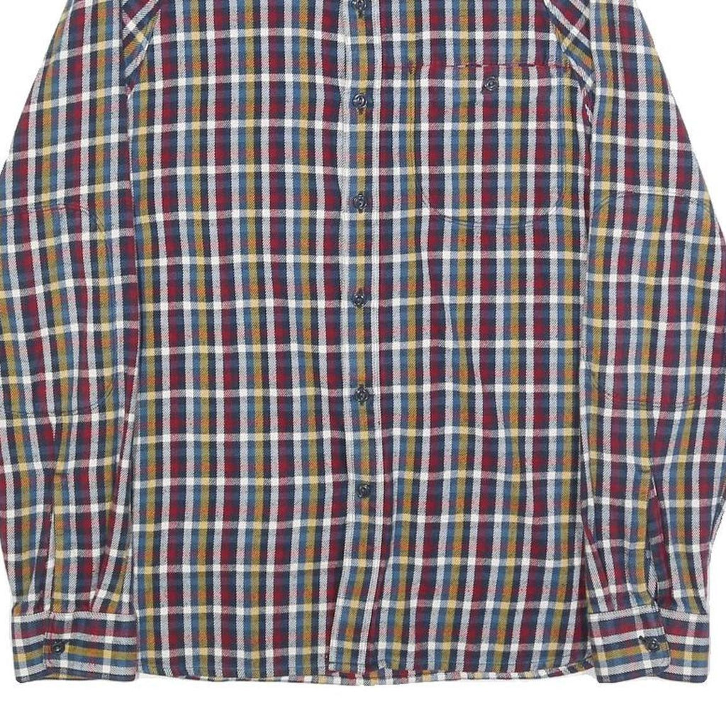 LEVI'S Mens Blue Red Yellow Check Shirt S Cotton Casual Long Sleeve