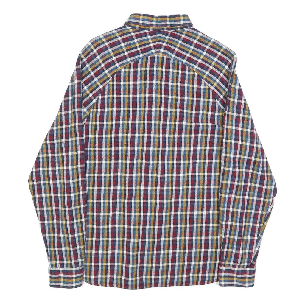 LEVI'S Mens Blue Red Yellow Check Shirt S Cotton Casual Long Sleeve