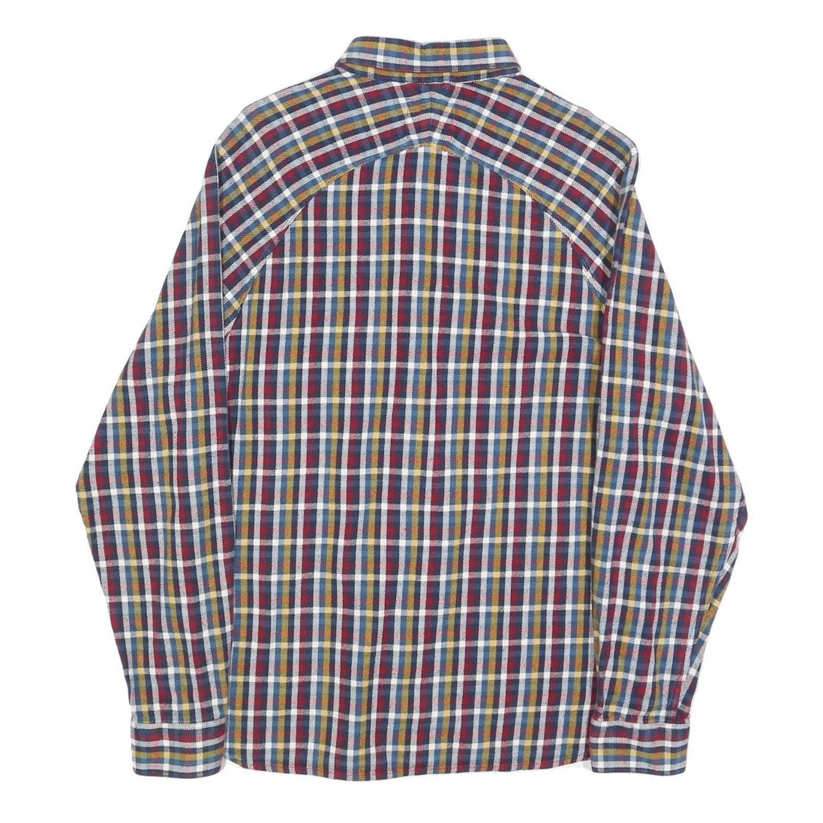 LEVI'S Mens Blue Red Yellow Check Shirt S Cotton Casual Long Sleeve