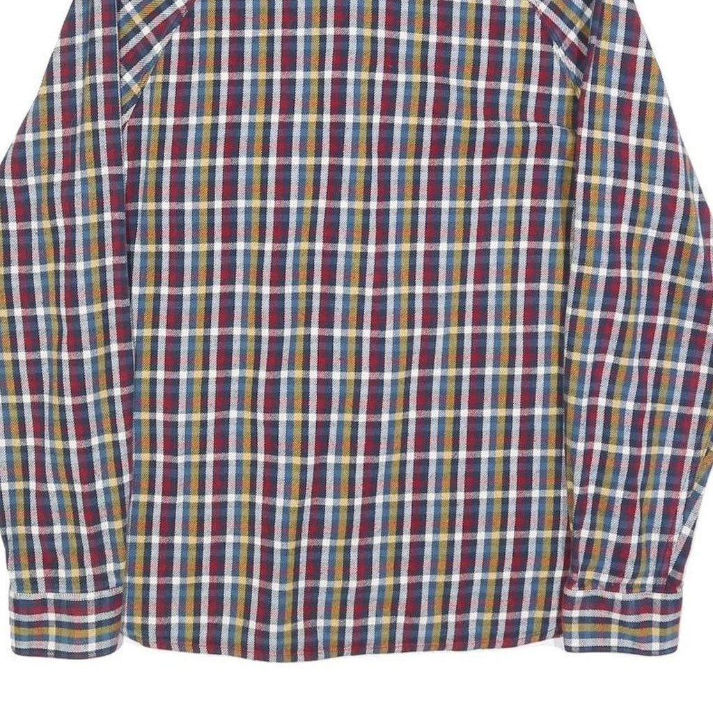 LEVI'S Mens Blue Red Yellow Check Shirt S Cotton Casual Long Sleeve