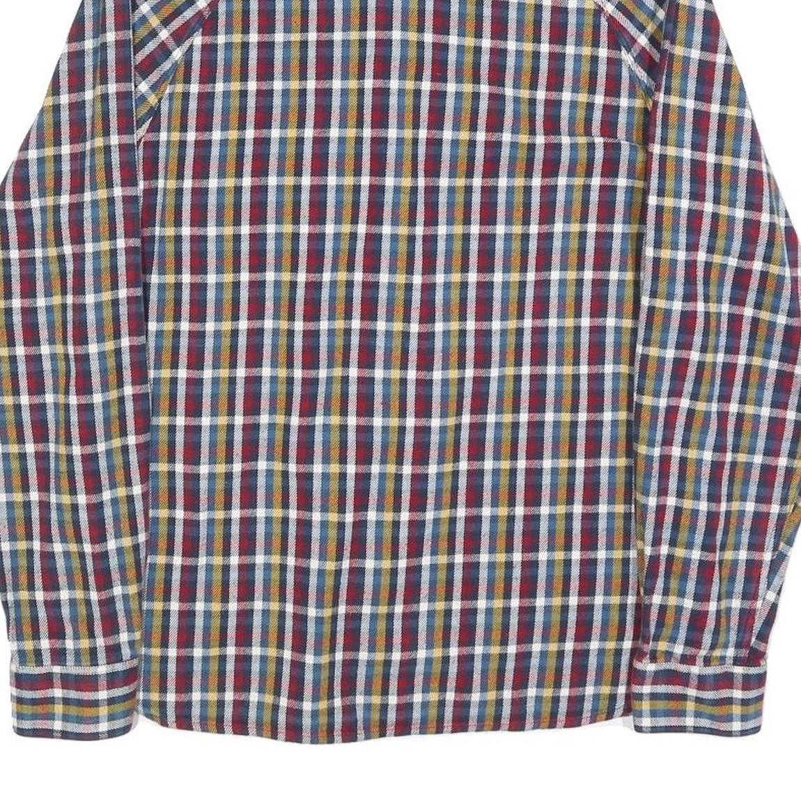 LEVI'S Mens Blue Red Yellow Check Shirt S Cotton Casual Long Sleeve