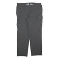 SUNWAY Mens Polyester Blend Grey Regular Straight Trousers W36 L30 Zip Closure