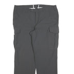 SUNWAY Mens Polyester Blend Grey Regular Straight Trousers W36 L30 Zip Closure