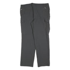 SUNWAY Mens Polyester Blend Grey Regular Straight Trousers W36 L30 Zip Closure
