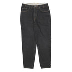 TRAILER Womens Black Relaxed Straight Denim Medium W34 L28 Cotton Zip Pockets