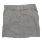 TOMMY HILFIGER Womens Grey Cotton Blend Mini Skirt S Casual Everyday Comfortable