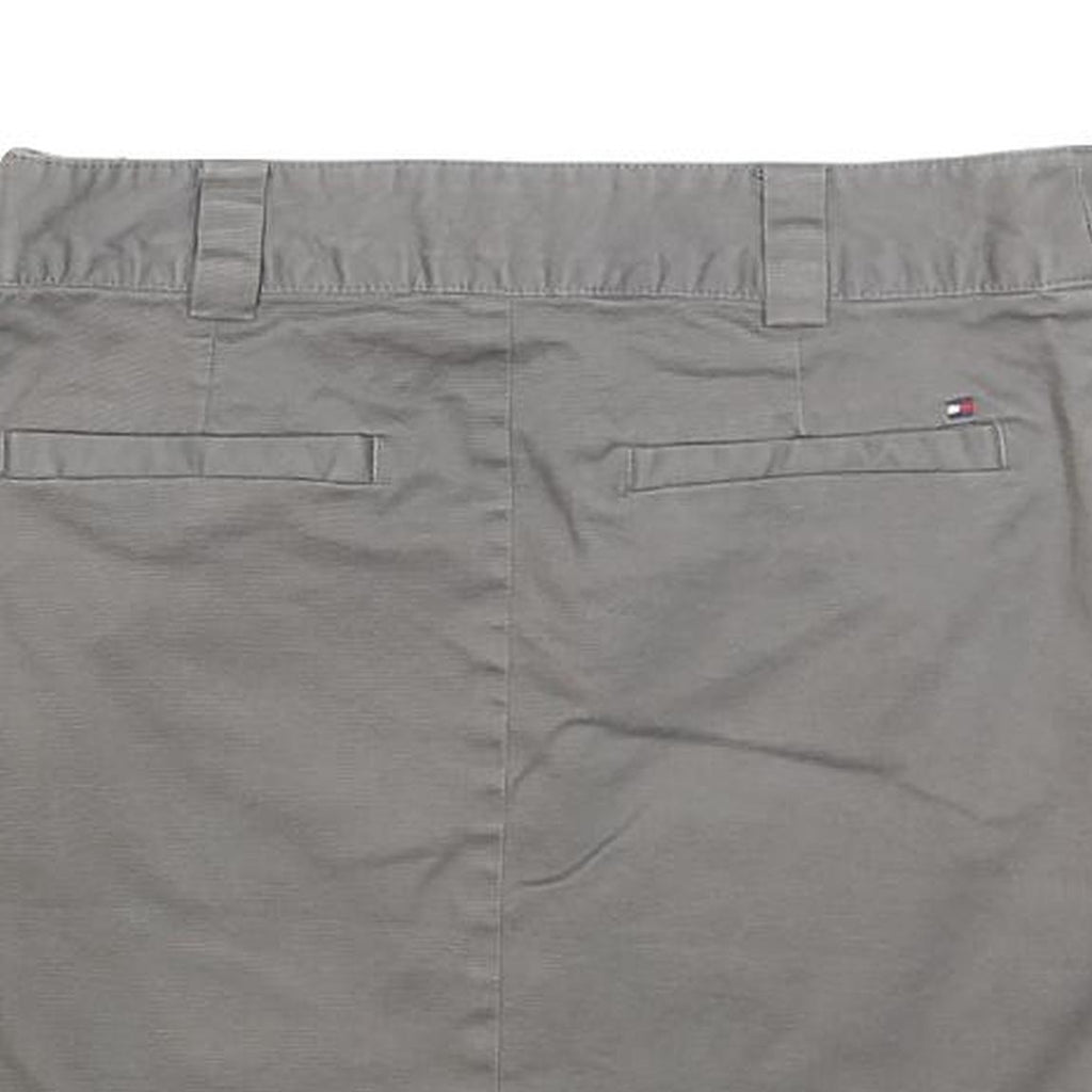 TOMMY HILFIGER Womens Grey Cotton Blend Mini Skirt S Casual Everyday Comfortable