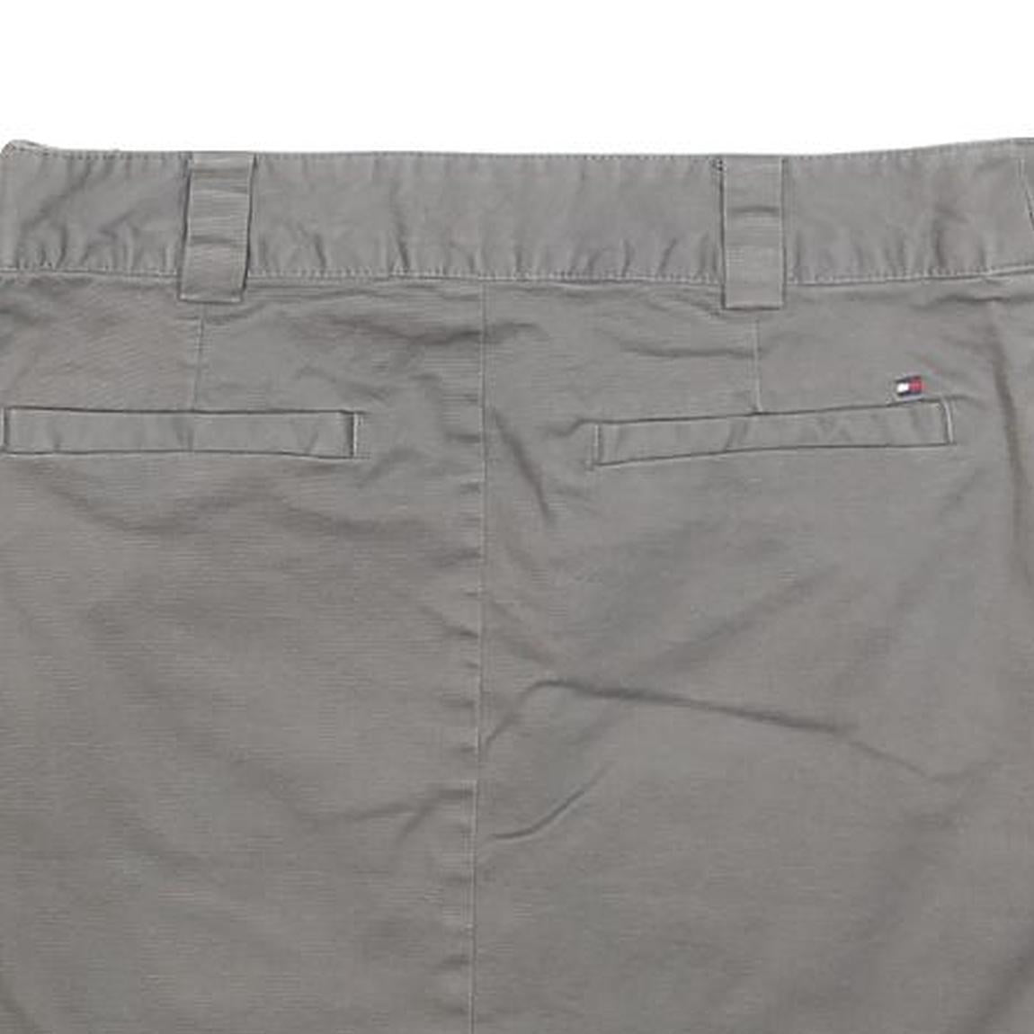 TOMMY HILFIGER Womens Grey Cotton Blend Mini Skirt S Casual Everyday Comfortable