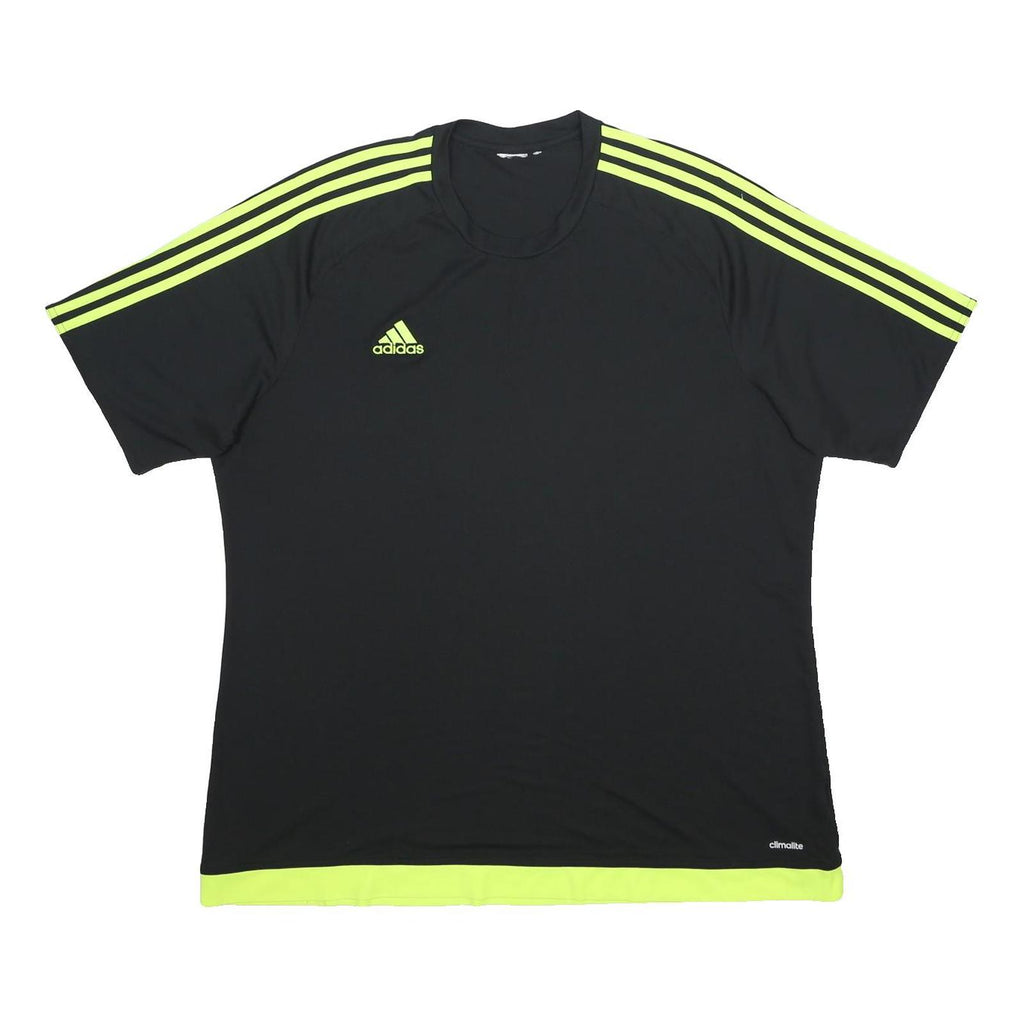 ADIDAS Mens Black & Yellow Modern T-Shirt XL Short Sleeve Crew Neck Climacool