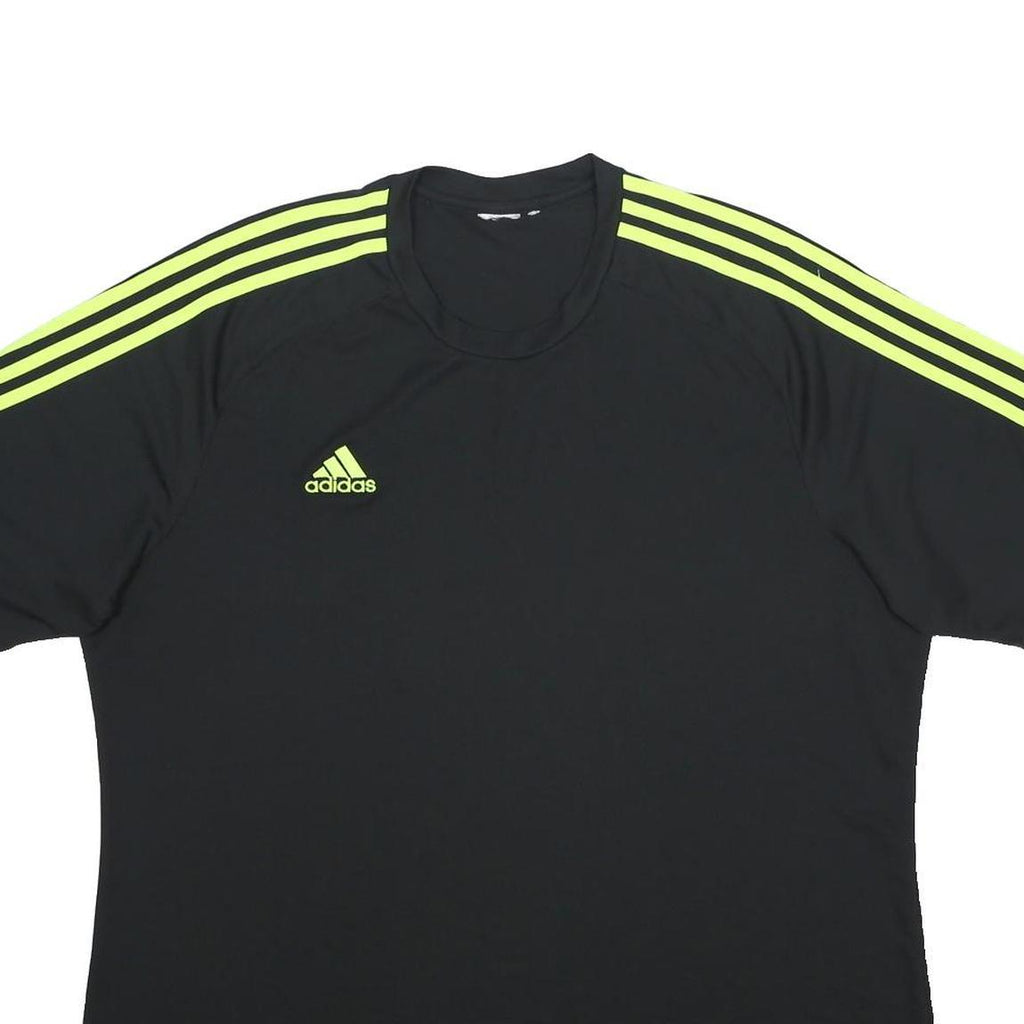 ADIDAS Mens Black & Yellow Modern T-Shirt XL Short Sleeve Crew Neck Climacool