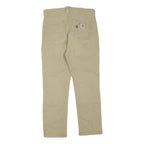 CARHARTT Mens Regular Fit Straight Beige Cotton Blend Jeans W30 L25 Workwear Zip