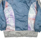 RODEO Mens Blue & Purple Track Jacket L Polyester Blend Colourblock Zip Relaxed