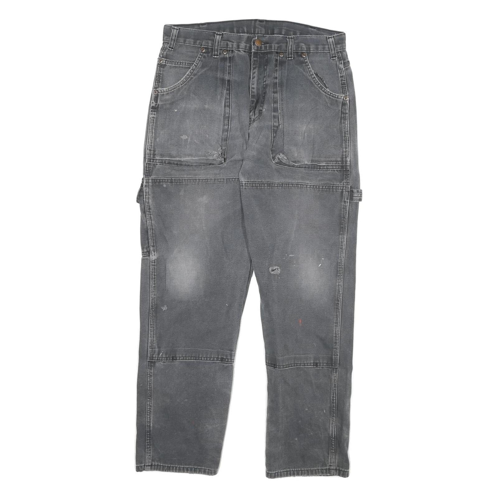 DICKIES Mens Relaxed Workwear Jeans Blue Denim W32 L29 Zip Cotton Blend