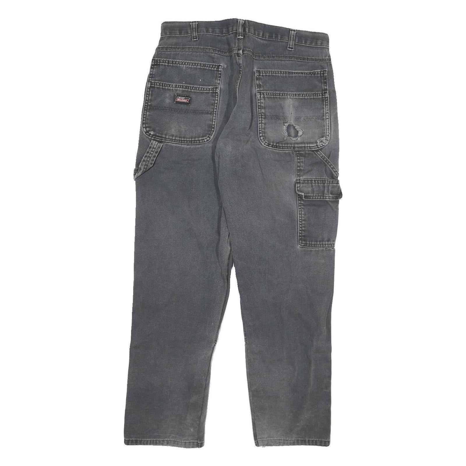 DICKIES Mens Relaxed Workwear Jeans Blue Denim W32 L29 Zip Cotton Blend