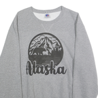 RUSSELL ATHLETIC Mens Grey Alaska Crew Neck L Sweatshirt Outdoor Graphic Print