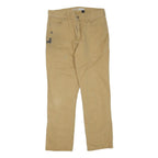 CARHARTT Mens Beige Regular Fit Straight Denim Zip Jeans W33 L32 Workwear