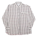 DAMINGO Mens Grey & Maroon Check Shirt XL Cotton Blend Long Sleeve Button