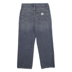 CARHARTT Mens Blue Relaxed Straight Denim Light W31 L28 Zip Cotton Blend Jeans
