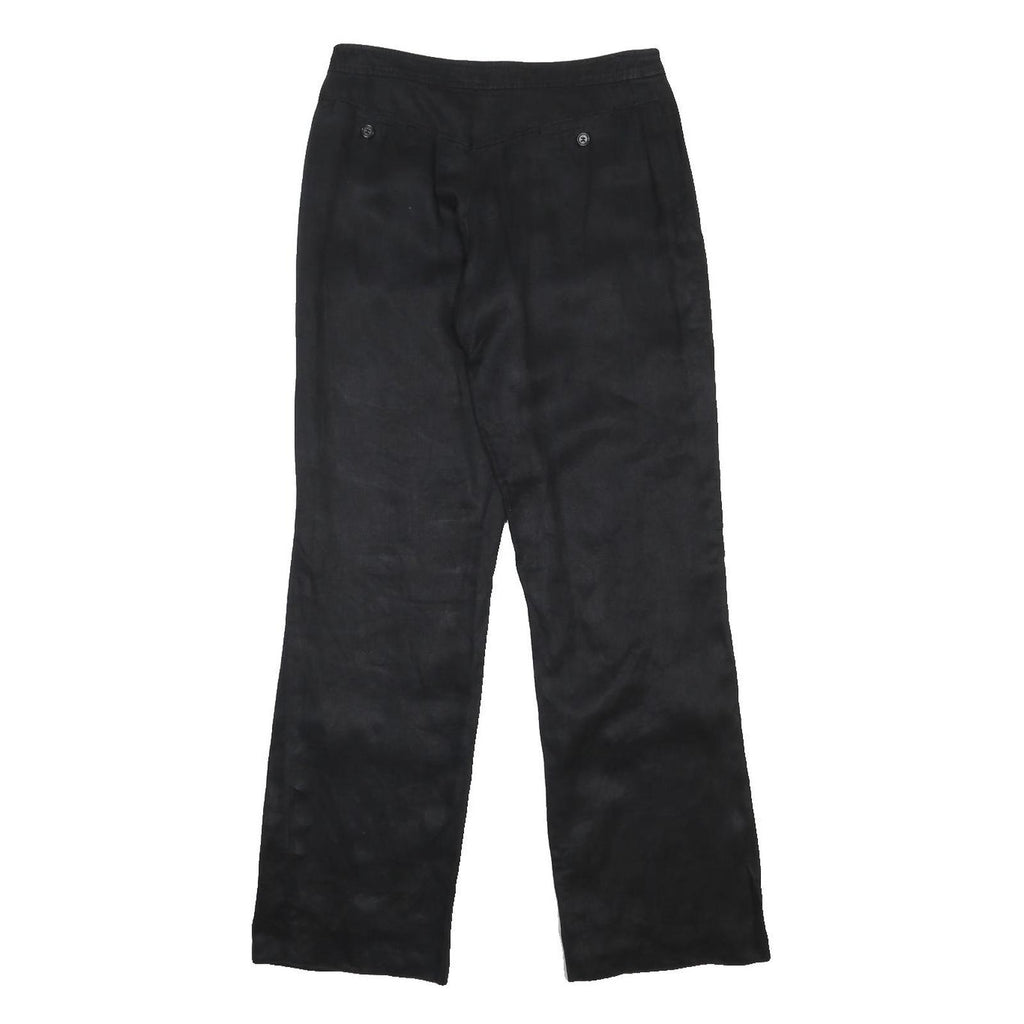 JAEGER Womens Black Relaxed Woven Trousers W28 L31 Zip Casual Wear