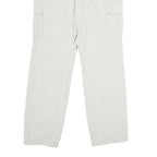 NEWPORT Mens Cotton White Regular Cargo Trousers W36 L34 Casual Zip Closure