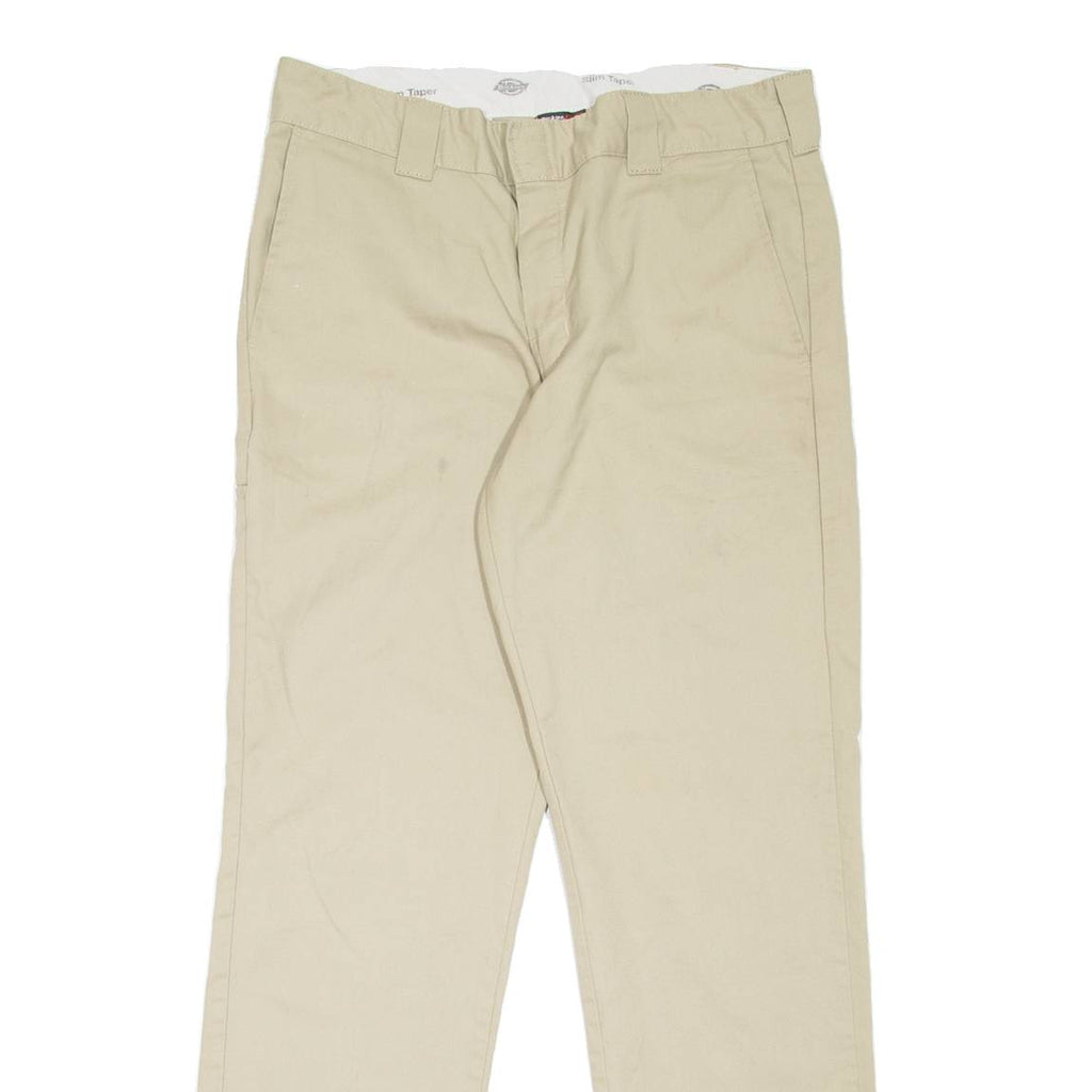 DICKIES Workwear Mens Trousers Beige Slim Straight W34 L32