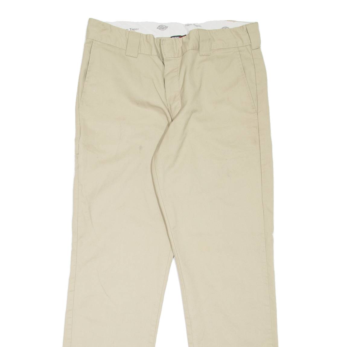 DICKIES Workwear Mens Trousers Beige Slim Straight W34 L32