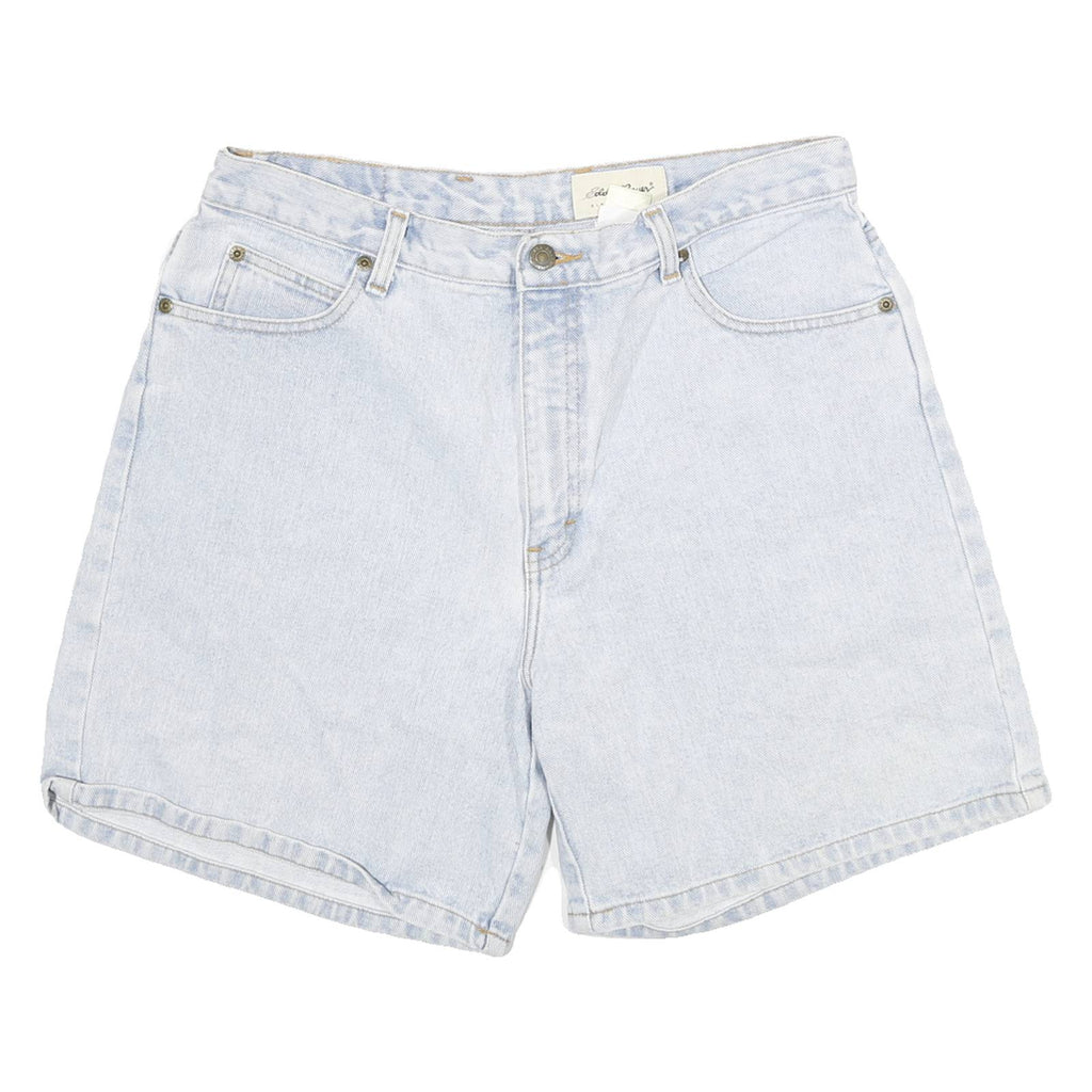 EDDIE BAUER Womens Light Blue Denim Casual Shorts XL W32 Cotton Blend Classic