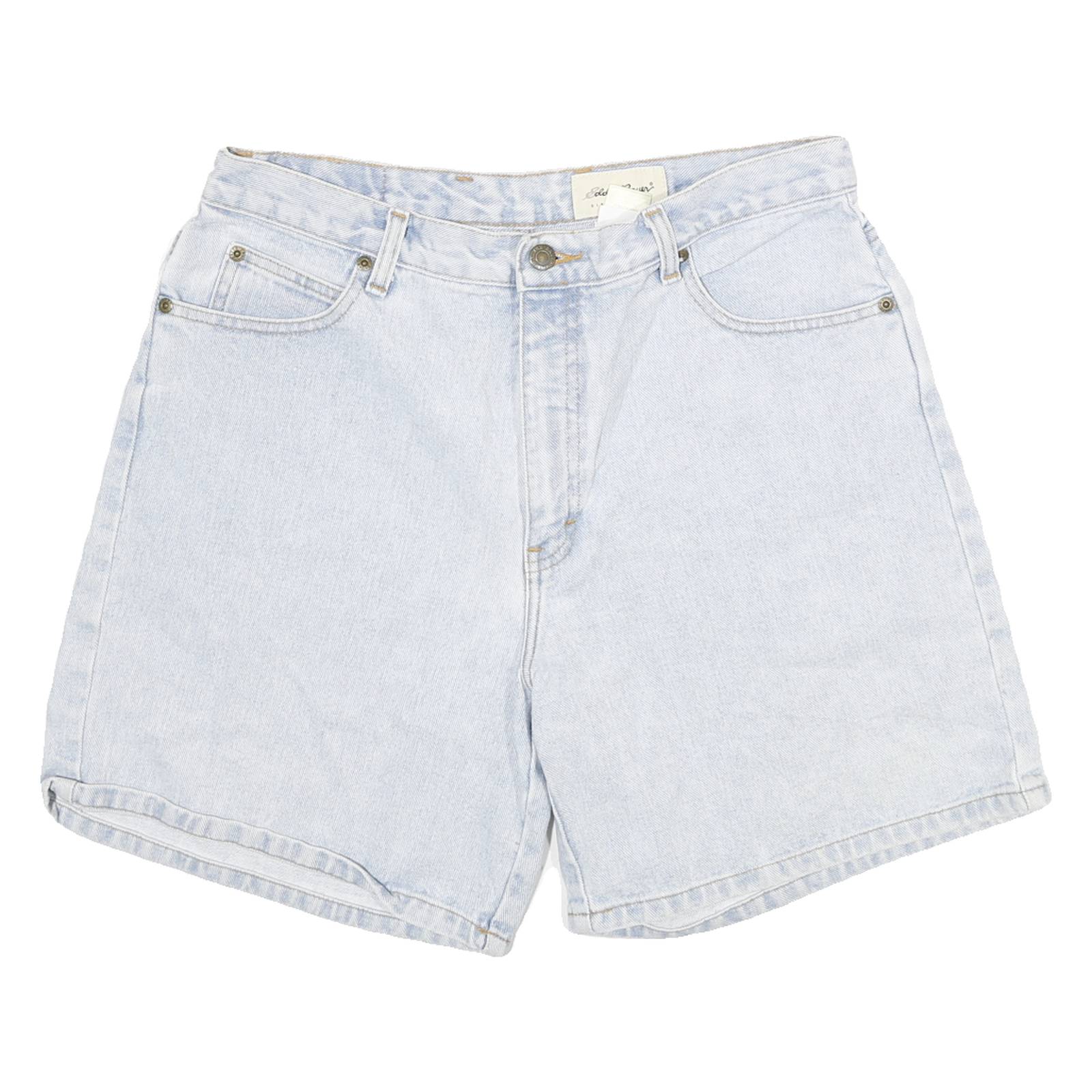 EDDIE BAUER Womens Light Blue Denim Casual Shorts XL W32 Cotton Blend Classic